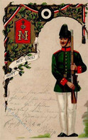 Regiment Marburg (3550) Kurhessisches Jäger Batl. Prägedruck 1906 I-II - Regimente