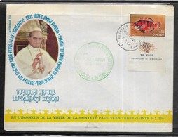 Thème Papes - Israël - Enveloppe - TB - Popes