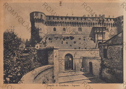 CARTOLINA  GRADARA,PESARO,MARCHE,CASTELLO DI GRADARA-INGRESSO,MEMORIA,RELIGIONE,IMPERO ROMANO,VIAGGIATA 1948 - Pesaro