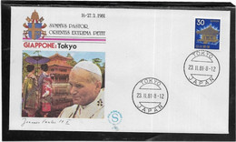 Thème Papes - Japon - Enveloppe - TB - Päpste