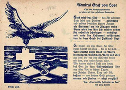 NS-LIEDKARTE WK II - Das Deutsche Heldenlied Zur See - Zum Untergang D. Admiral Graf Von Spee - 1940 Rücks. Fleckig II - Oorlog 1939-45