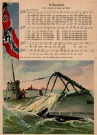 NS-LIEDKARTE WK II - U-BOOTLIED Sign. Fritz Heublein (Karte W 11) I-II - Oorlog 1939-45