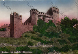 CARTOLINA  GRADARA,PESARO,MARCHE,IL CASTELLO MALATESTIANO,STORIA,CULTURA,MEMORIA,RELIGIONE,IMPERO ROMANO,VIAGGIATA 1952 - Pesaro