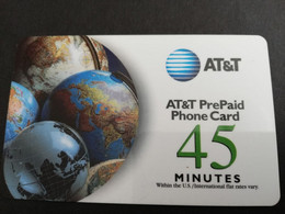 UNITED STATES AMERICA  45 MINUTES AT&T PREPAID CARD -    PREPAID Used Card     ** 5385** - Amerivox