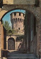 CARTOLINA  GRADARA,PESARO,MARCHE,IL PORTALE D"INGRESSO AL CASTELLO,CULTURA,MEMORIA,RELIGIONE,IMPERO ROMANO,VIAGGIATA1977 - Pesaro