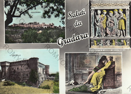 CARTOLINA  SALUTI DA GRADARA,PESARO,MARCHE,BELLA ITALIA,RELIGIONE,MEMORIA,RELIGIONE,IMPERO ROMANO,VIAGGIATA  1965 - Pesaro