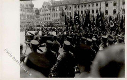 REICHSPARTEITAG NÜRNBERG WK II - Seltene Foto-Ak - Hitler Nimmt Vorbeimarsch Ab I - Guerra 1939-45