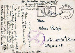 SS WK II - SS-Feldpostkarte 1942 - LEIBSTANDARTE SS ADOLF HITLER BERLIN I-II - Guerra 1939-45