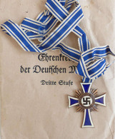 WK II Orden Ehrenkreuz Der Mutter Dritte Stufe I-II - Oorlog 1939-45