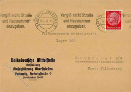 KATTOWITZ,Oberschl. - VOLKSDEUTSCHE MITTELSTELLE - Brief D. UMSIEDLUNG EINSATZFÜHRUNG OBERSCHLESIEN KATTOWITZ 1941 I-II - Weltkrieg 1939-45