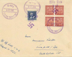 SUDETENLAND-BEFREIUNG 1938 - Diverse Befreiungs-o SAAZ 9.X.38 Auf Brief Nach Krefeld I - Weltkrieg 1939-45