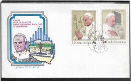 Thème Papes - Pologne - Enveloppe - TB - Popes