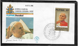 Thème Papes - Philippines - Enveloppe - TB - Popes