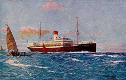 Marine - Dampfer MADEIRA HSDG - Sign. Künstlerkarte I - Altri & Non Classificati
