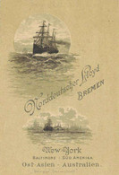 SPEISEKARTE DAMPFER DARMSTADT 2.8.1891! - NDL BREMEN New-York-OST-ASIEN-AUSTRALIEN I - Altri & Non Classificati