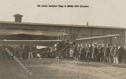 GÖRLITZ - Die ERSTEN AEROPLAN-FLÜGE In GÖRLITZ 1910 (Poulain) - Seltene Foto-Ak I - Altri & Non Classificati