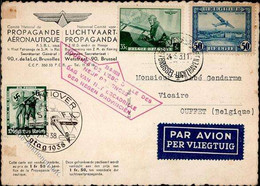 PROPAGANDA-FLUG BELGIEN-DEUTSCHLAND 1938 - Mit S-o FLUGTAG HANNOVER 25.9.38 I-II - Altri & Non Classificati