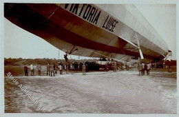 FRANKFURT/Main - Foto-Ak - Luftschiff VIKTORIA LUISE In Frankfurt Fertig Zur Abfahrt- Beschrieben I-II - Aeronaves