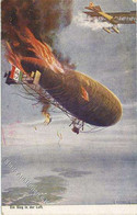 ZEPPELIN - Ein SIEG In Der LUFT - Künstlerkarte Sign. C.Benesch I - Aeronaves