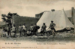 Kolonien Deutsch Südwestafrika Station Einer Feldtelegraphen Abteilung Stpl. 11.6.06 I-II Colonies - Ohne Zuordnung