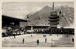 WINTER-OLYMPIA GARMISCH-PARTENKIRCHEN 1936 WK II - Olympia-Kunsteis-Stadion Mit Vignette (Rietzschel 736) I-II - Olympic Games