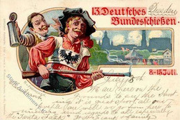 DRESDEN - 13.DT.BUNDESSCHIESSEN 1900 Mit Künstlerlitho Sign. B.v.Francken Mit S-o I - Olympische Spelen