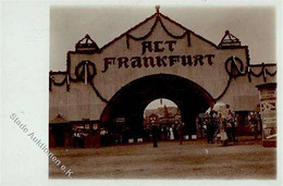 FRANKFURT/Main - Seltene Foto-Ak -Alt-Frankfurt-Halle Mit S-o V. 17.DT. BUNDESSCHIESSEN 1912 I - Olympische Spelen