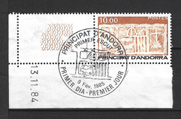 ANDORRA C. FRANCÉS SELLO MATE SELLADO DE PRIMER DÍA  (S.6) - Used Stamps