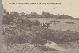 C.P.- BATZ - COTE ST MICHEL - VUE SUR LES ROCHERS ET LA  PLAGE - REPRODUCTION - CARTES D'AUTREFOIS - BRETAGNE - LOISIRS - Batz-sur-Mer (Bourg De B.)