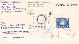 CANADA - LETTER 1959 TORONTO > NÜRNBERG/DE /Q363 - Brieven En Documenten