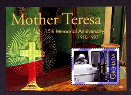 Grenada 2012 MNH MS, Mother Teresa, Nobel Peace, 15th Death Anniversary, Holy Cross - Mère Teresa