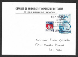 France 1968 Chambre De Commerce De Tarbes N°10 Sur Lettre Cote 400€. - Altri & Non Classificati