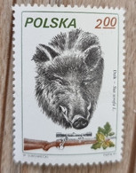 POLOGNE Cochons, Cochon , Porcs, Porc Sangliers, Yvert N° 2563  (MNH **) Petite Adherence - Hoftiere