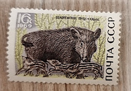 RUSSIE Cochons, Cochon , Porcs, Porc Sangliers, Yvert N° 3532  (MNH **) - Boerderij