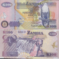 Sambia Pick-Nr: 38b Bankfrisch 1992 100 Kwacha - Zambie