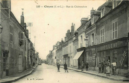 Cloyes * La Rue De Châteaudun * épicerie Mercerie ROULLEAU * Débit De Vin JABOURECK - Cloyes-sur-le-Loir