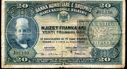 Albania,20 Franka Ari,(ND)1945,P#12b As Scan - Albania