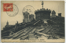 CPA  Militaria 51 REIMS Incendie Et Bombardement De Reims Coupole Grand Théâtre 5 Octobre 1914 - Weltkrieg 1914-18