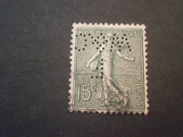FRANCE TIMBRE SEMEUSE 130 FW&C108 PERFORE PERFORES PERFIN PERFINS PERFORATION PERFORIERT LOCHUNG PERFORATI PERCE PERFO - Perforés