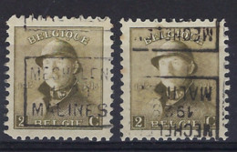 Koning Albert I Met Helm Nr. 166 Voorafgestempeld Nr. 4486  C + D MECHELEN 1929 MALINES ; Staat Zie Scan ! - Roller Precancels 1920-29