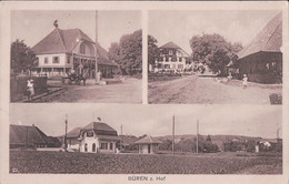 Büren Zum Hof BE, Chemin De Fer, Bahnhof, Fermes Et Attelage (1573) - Büren An Der Aare