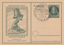 Allemagne Berlin Entier Postal Illustré 1951 - Cartes Postales Privées - Oblitérées