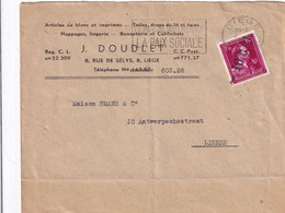 DDY221 - Enveloppe TP Moins 10 % Surcharge Locale LIEGE Vers LIERRE - 1946 -10%