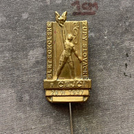 Badge Pin ZN010335 - Gymnastics Sokol Czechoslovakia Zupa Slovacka Cejc 1937 - Gymnastique