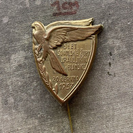 Badge Pin ZN010340 - Gymnastics Sokol Czechoslovakia Zupa Krale Jiriho Blansko 1937 - Gymnastique