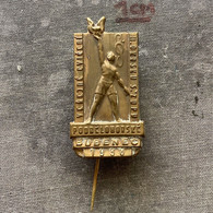 Badge Pin ZN010348 - Gymnastics Sokol Czechoslovakia Zupa Podbelohorska Bubenec Praha Prague 1938 - Gymnastique