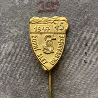 Badge Pin ZN010371 - Gymnastics Sokol Czechoslovakia Uherske Hradiste 1947 - Gymnastique