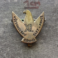 Badge Pin ZN010379 - Gymnastics Sokol Czechoslovakia Praha Prague 1948 - Gymnastique