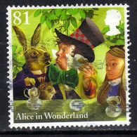 GB 2015 QE2 81p Alice In Wonderland Alices Mad Tea Party Used SG 3663 ( M1160 ) - Oblitérés