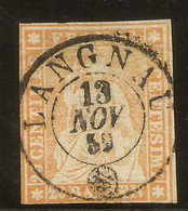 SUIZA YVERT 29 (º)  20 Rp Naranja  1854/1862  NL576 - Gebraucht